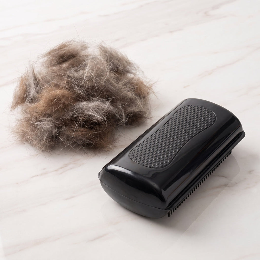 Pile of loose dog fur removed in one brushing session with the Pawfectly Grooming Comb